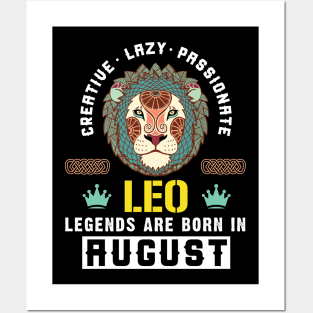 Zodiac Leo: Born In August Posters and Art